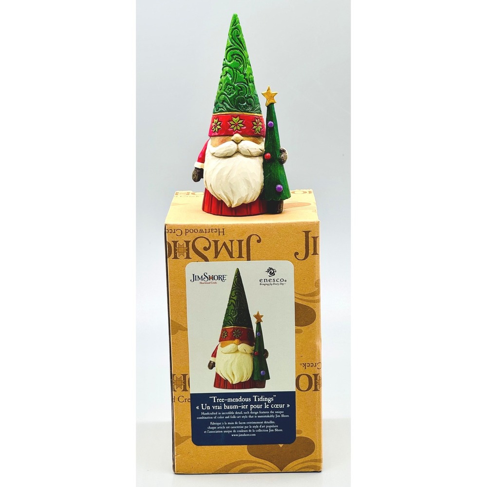 Jim Shore Heartwood Creek Tree mendous Tidings Christmas Gnome Figurine 6009184